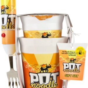 Pot Noodle Mug Gift Set with Spinning Pot Noodle Fork